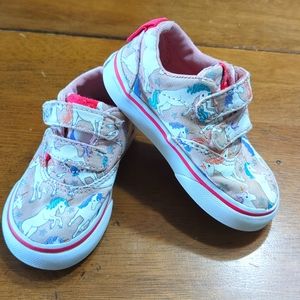 Vans toddler size 5 light pink with unicorn print